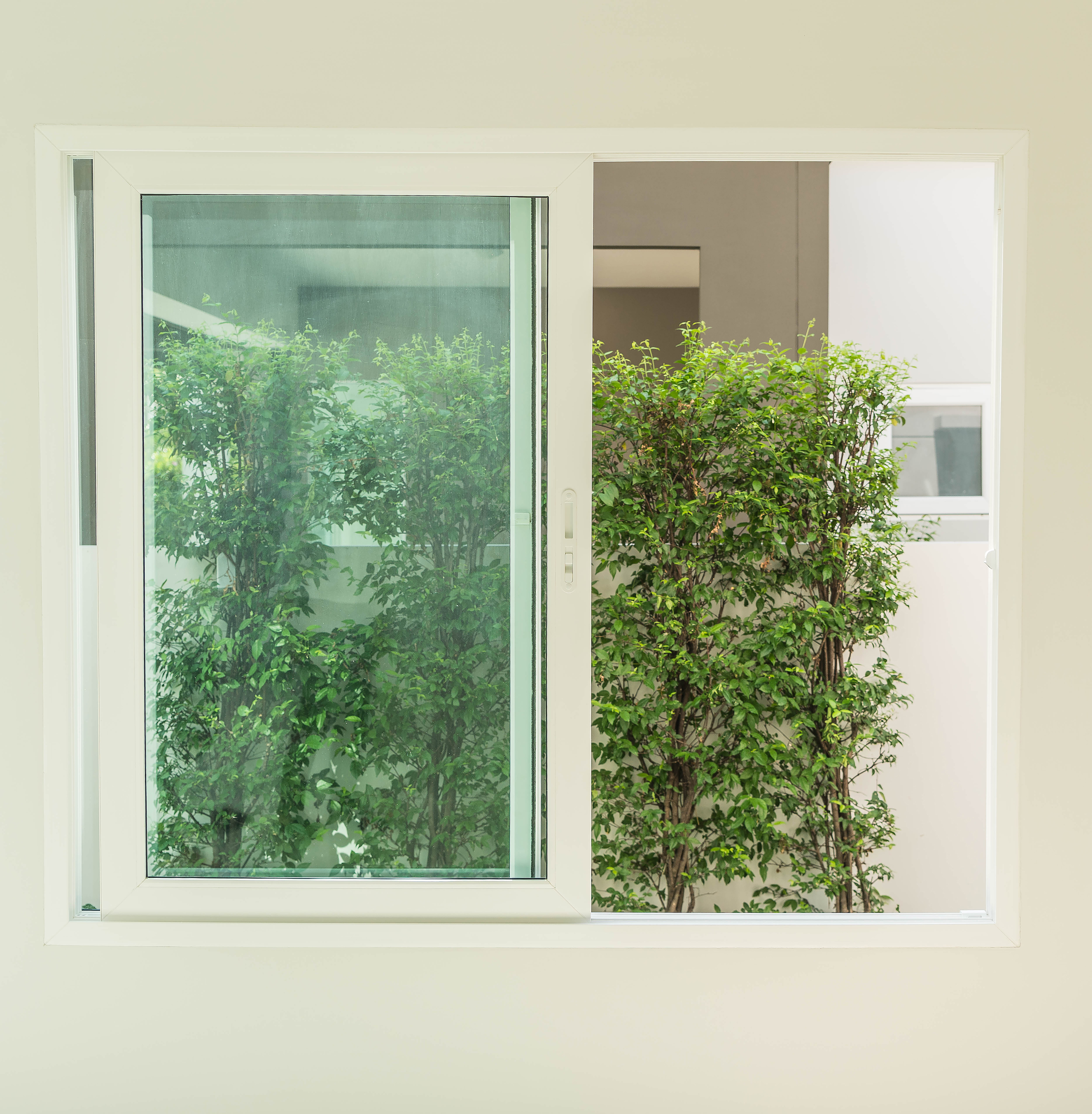 Empty glass door